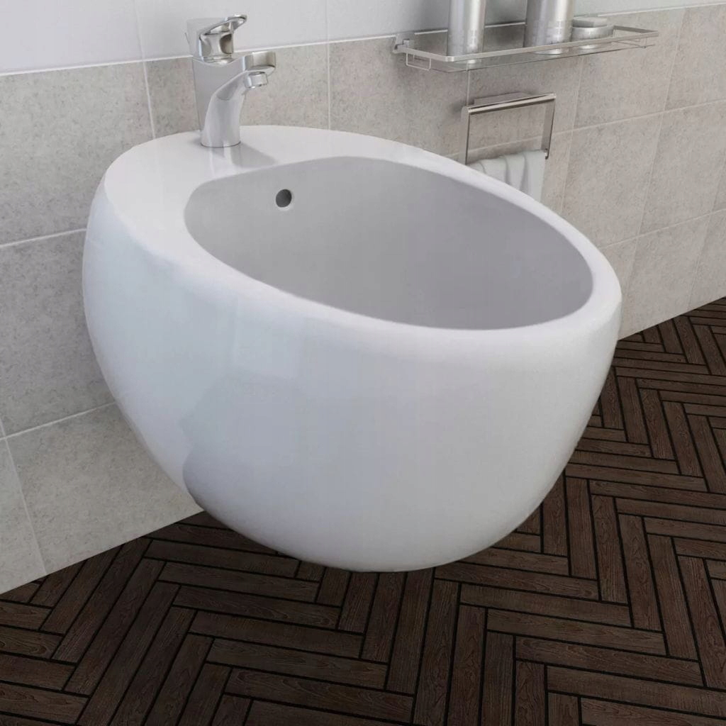 Nástenný biely keramický bidet