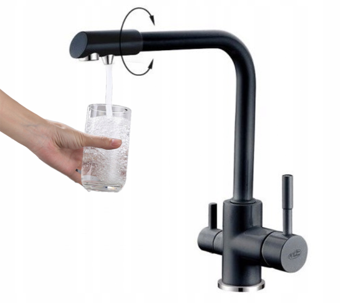 Kuchynská batéria -  Blue Water AMANDA faucet na vodu z filtra Čierny