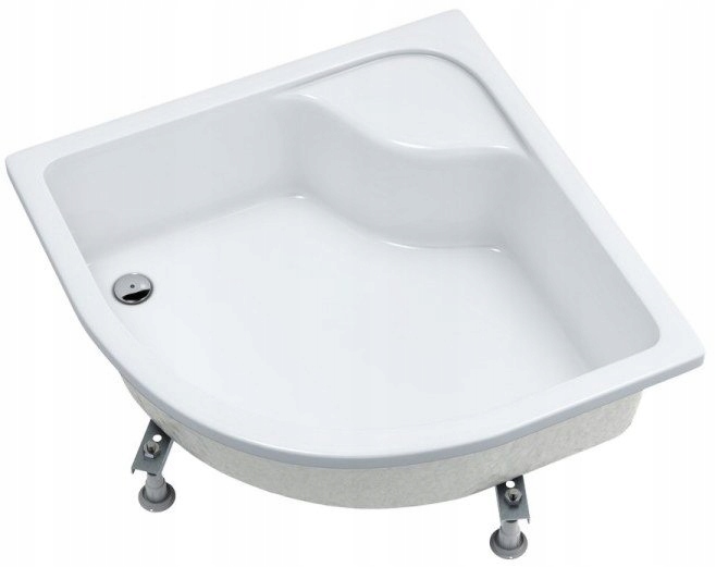 Akrylový štandardný polkruhová sprchová vanička Doris R55 80x8