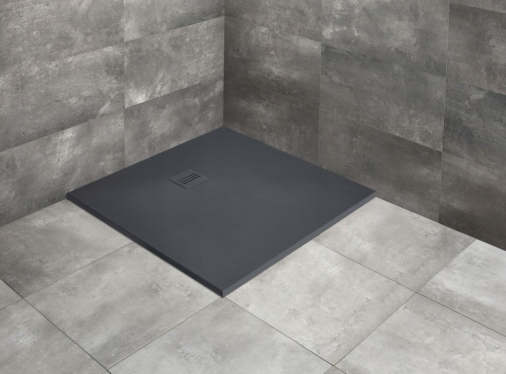 Square 80x80 Kyntos C sprchová vanička čierna Radaway (