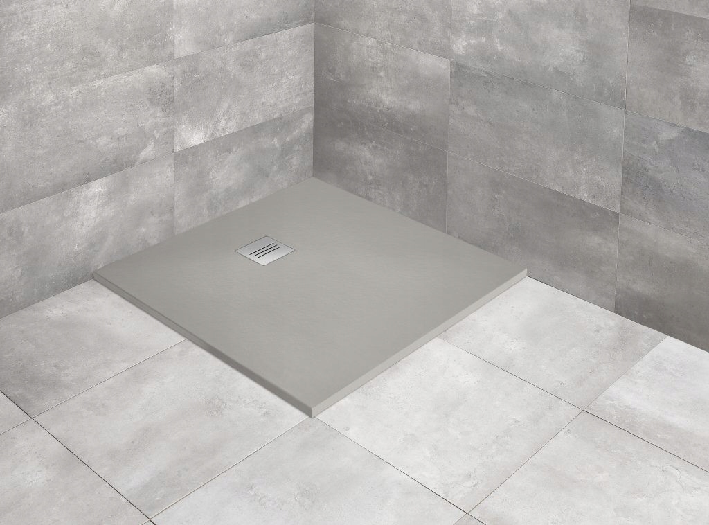 Štvorcová sprchová vanička Kyntos C Cemento Radaway 90 x 90