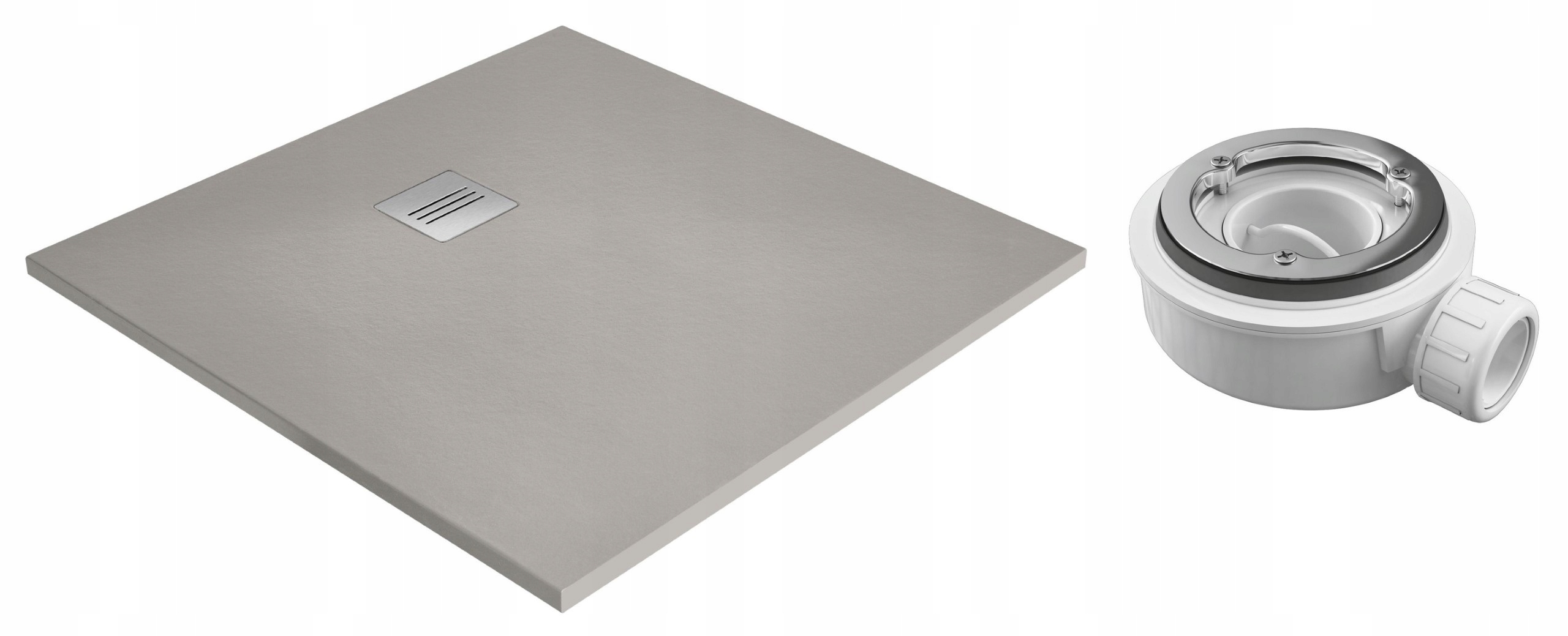 Sprchová vanička Square Kyntos C 80x80 Cemento RADAWAY