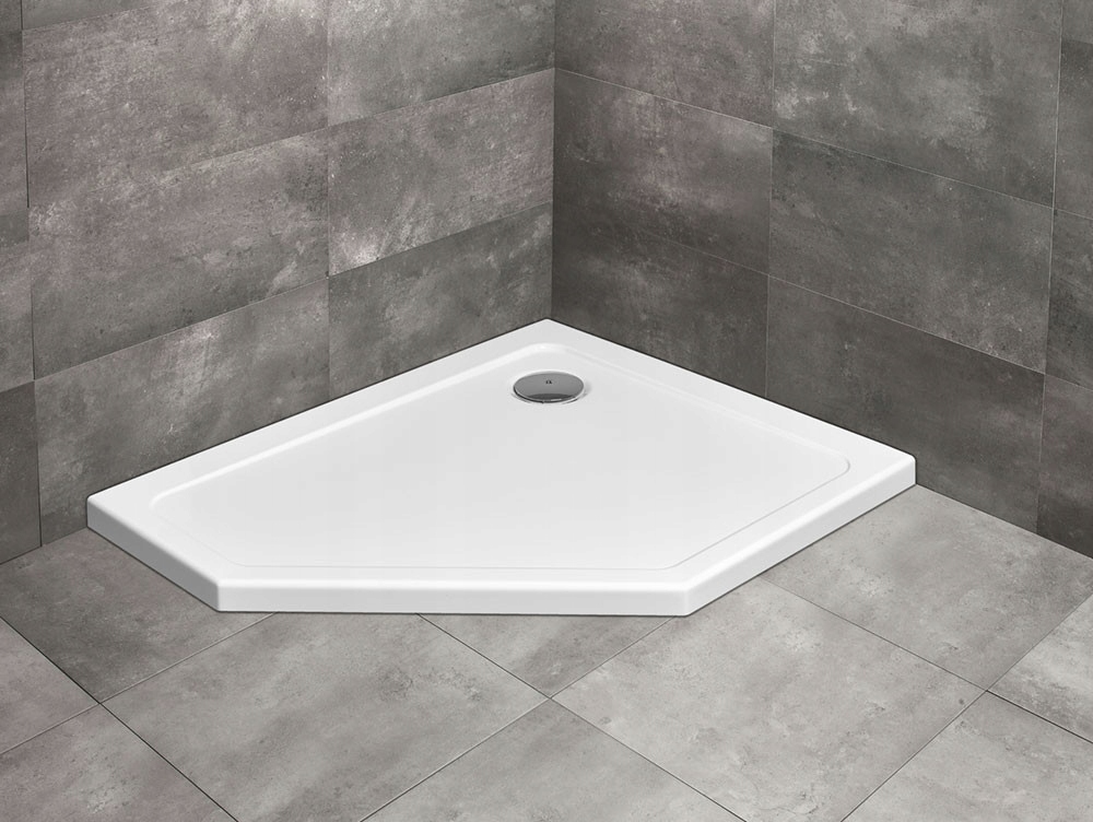 Päťuholníková sprchová vanička 100x80 RIGHT Doros Plus PT E R