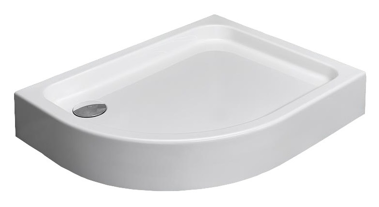 Zaoblená sprchová vanička Laros E Compact 100 x 80 RADAWAY