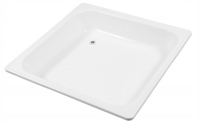 Oceľová sprchová vanička 70x70x14 fi52