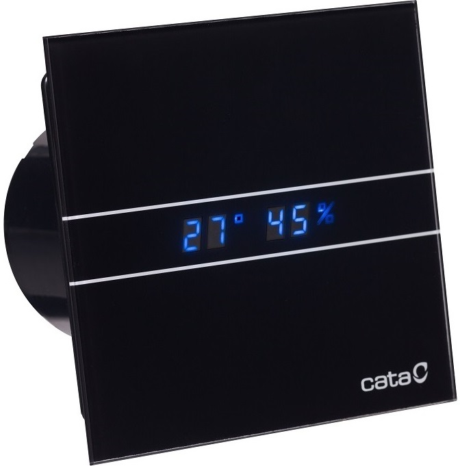 Kupelňový ventilátor - Kúpeľňový ventilátor CATA E-100 GTH BK + poklop