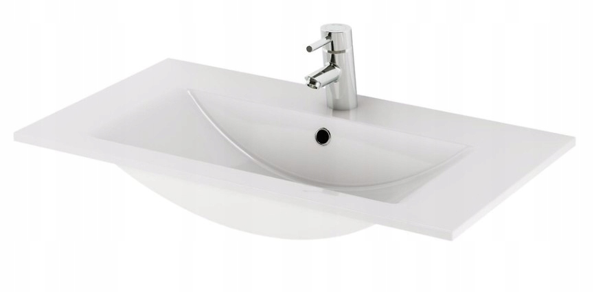 Umývadlo -  UMÝVADLO CERSANIT ZURO CONGLEMERATE 80 CM BIELE