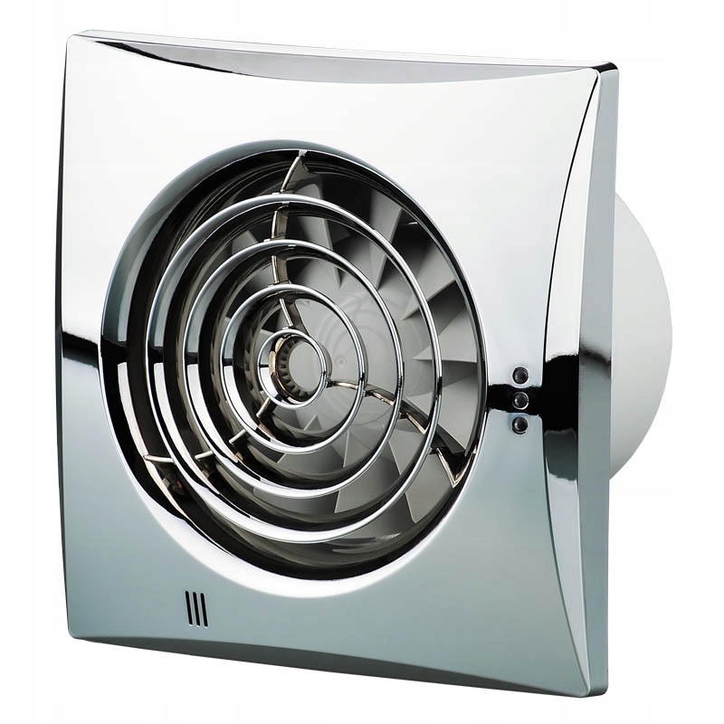 Kupelňový ventilátor - Tiché vetracie otvory QUIET 100T Chrome 97m3h
