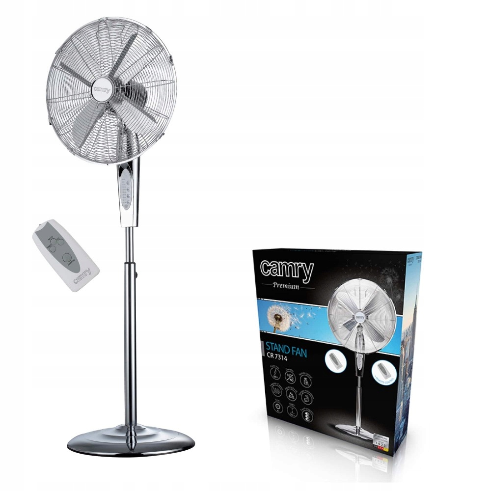 Kupelňový ventilátor - Stojace obehové čerpadlo, rotujúci ventilátor + diaľkové ovládanie CAMRY