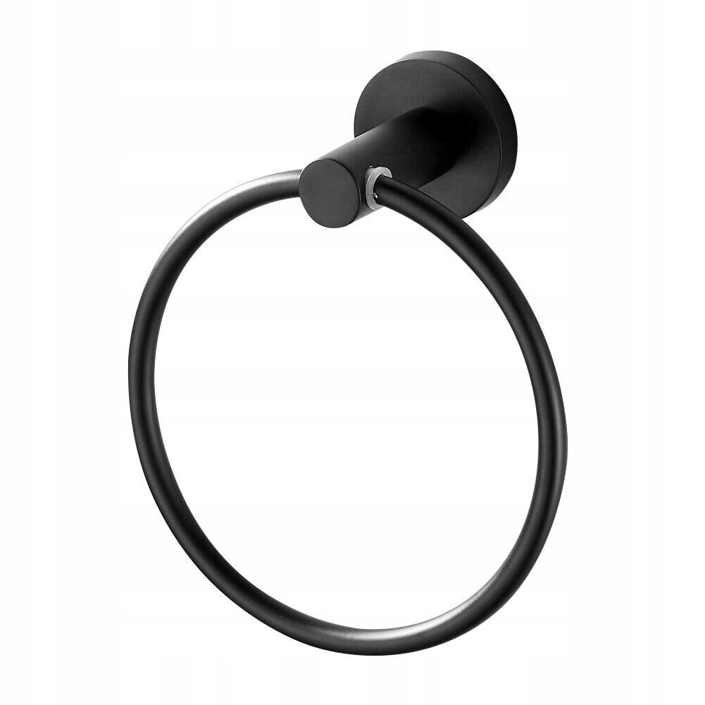 Kupelňový set doplnkov - [Black Round Base] Okrúhly vešiak