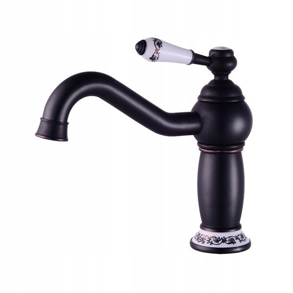 Umyvadlová batéria - Čierny retro stojaci faucet do kúpeľne