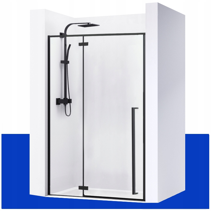 Sprchové dvere - Čierne Sprchové dvere Fargo Tilt 110 cm Rea