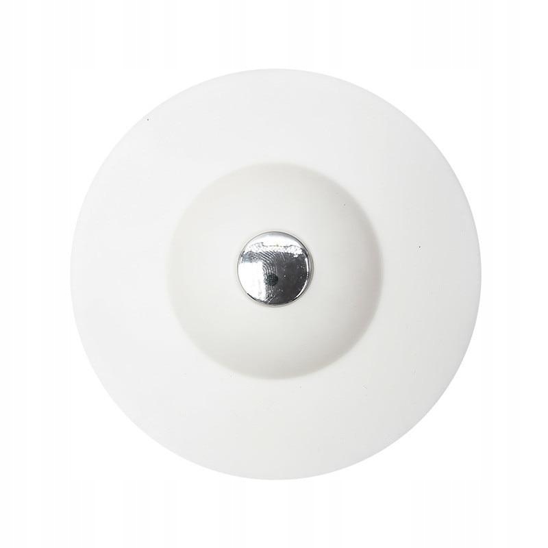 Sprchový žľab - [Čierny / 113 mm] Silikónový lapač vlasov zapnutý