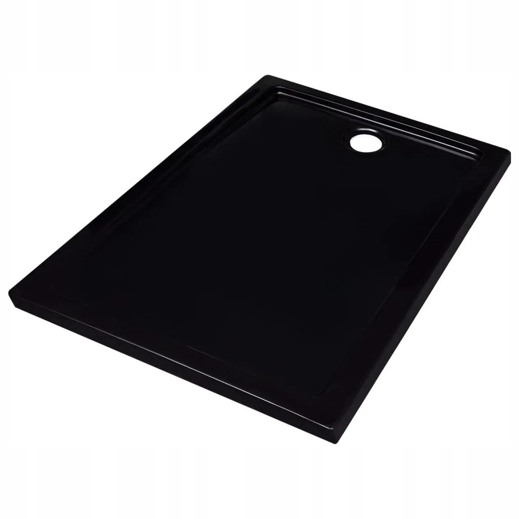 Čierna obdĺžniková sprchová vanička z ABS 70x90cm
