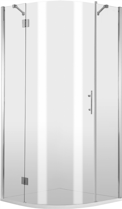 Sprchový kút - DEANTE ABELIA POLOKRUHOVÁ KABÍNA 90 CM ĽAVÝ CHROM