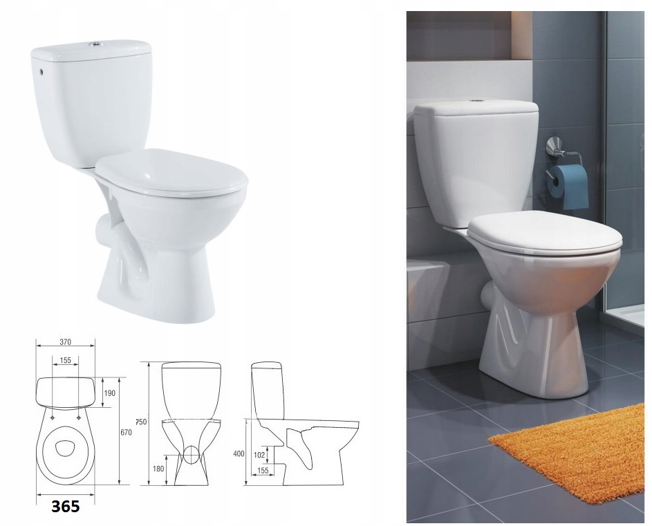 WC doska - KOMPAKTNÁ SEDADLOVÁ DOSKA MITO POLYPROPYLÉNOVÝ KERANIT