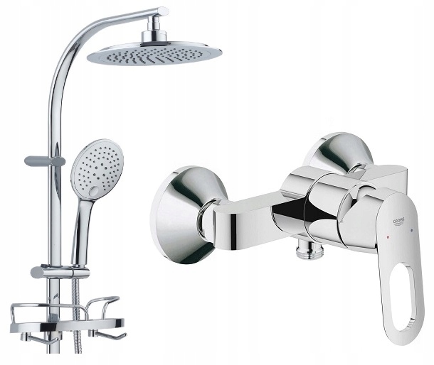 Sprchový panel - RAINBOW 25 + SPRCHOVÁ BATÉRIA GROHE BAULOOP