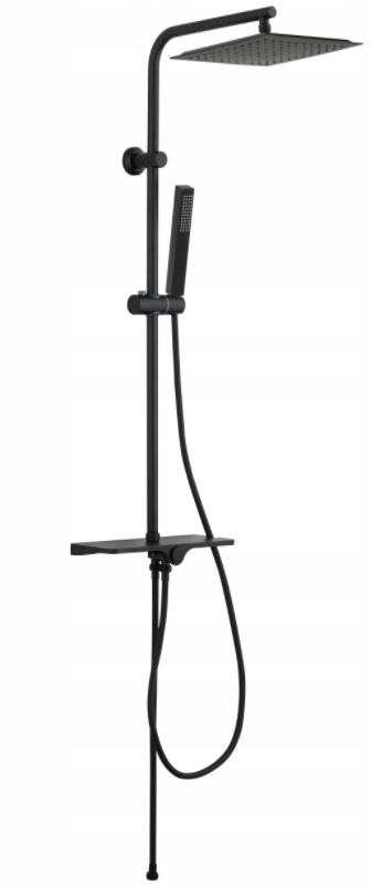 Sprchový panel - INVENA SVART BASIC AU-85-D04 ČIERNA RAINOVÁ SPRCHA