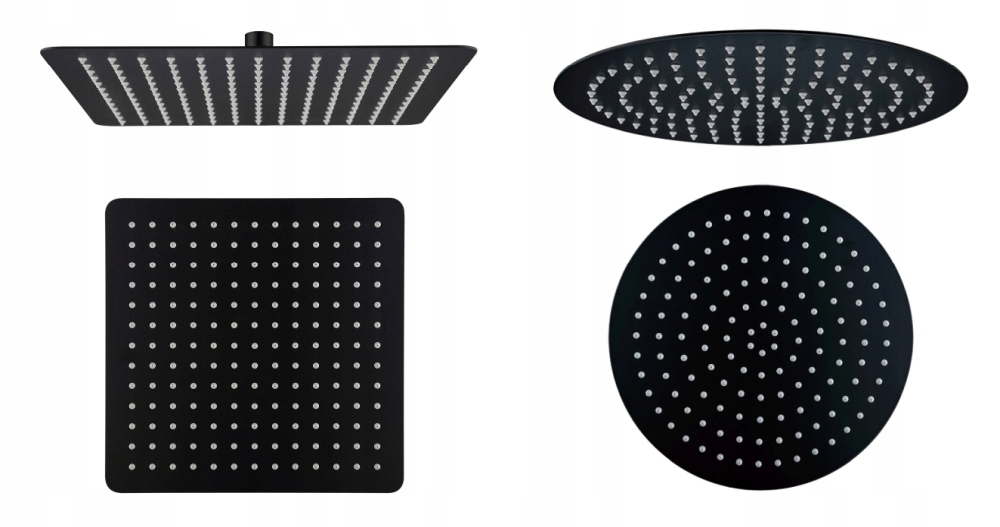 Sprchový panel - ČIERNA SPRCHA SPRCHA OCELOVÁ SPRCHA 25 cm