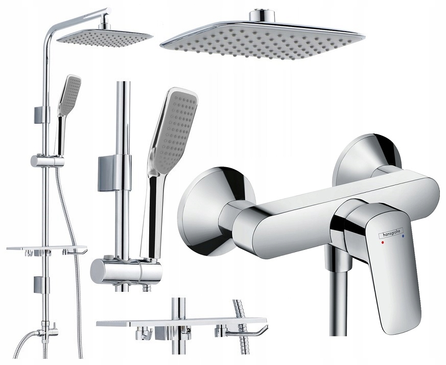 Sprchový panel - Sada sprchovej hlavice + HANSGROHE SPRCHOVÁ BATÉRIA