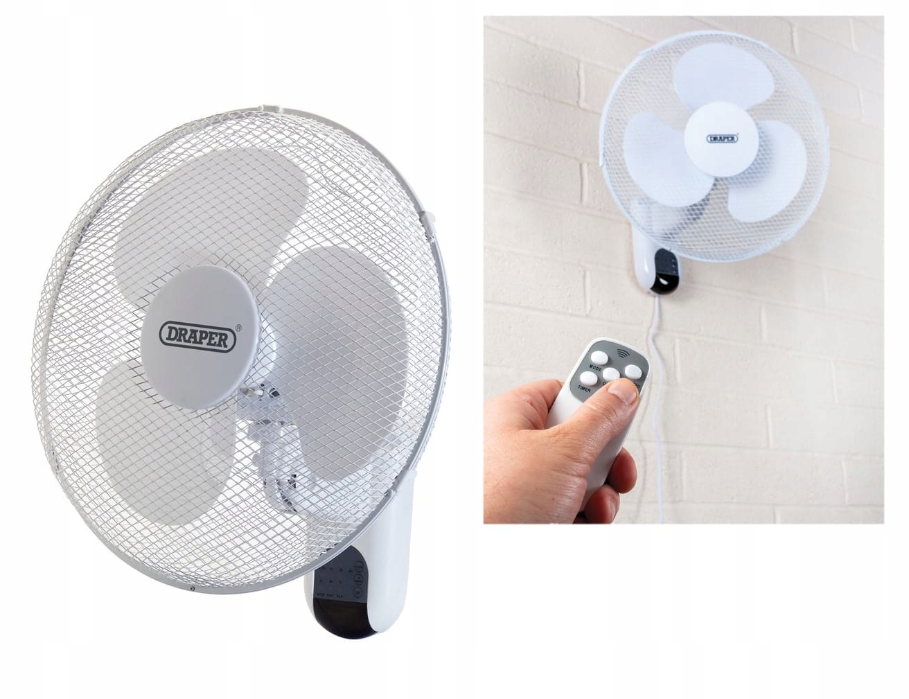 Kupelňový ventilátor - ZÁVESNÍK Nástenný ventilátor + DIAĽKOVÉ OVLÁDANIE 3 FUNKCIE 60W