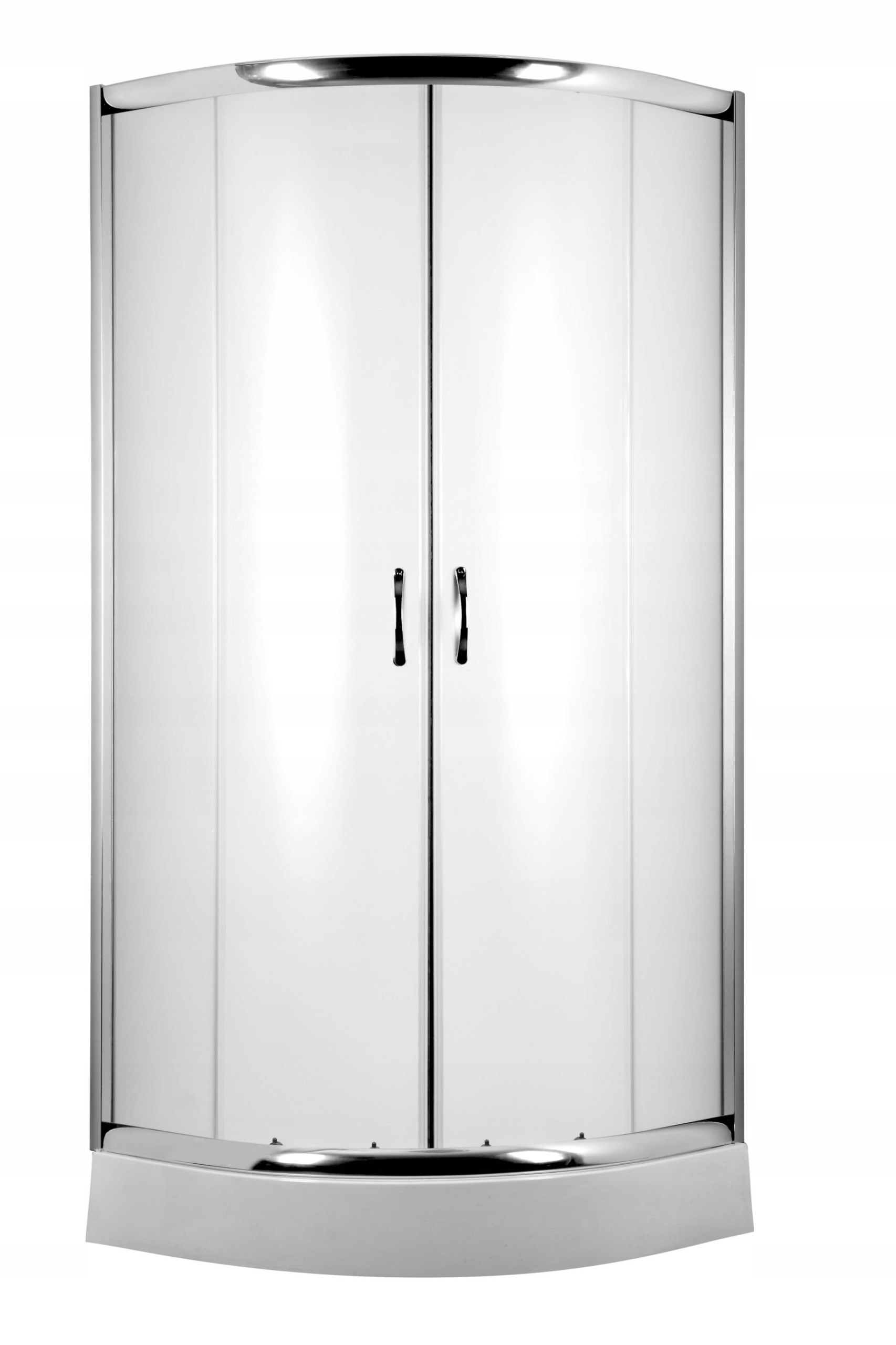Sprchový kút - Polkruhová sprchová kabína Deante Funkia 90 cm, chrómový profil
