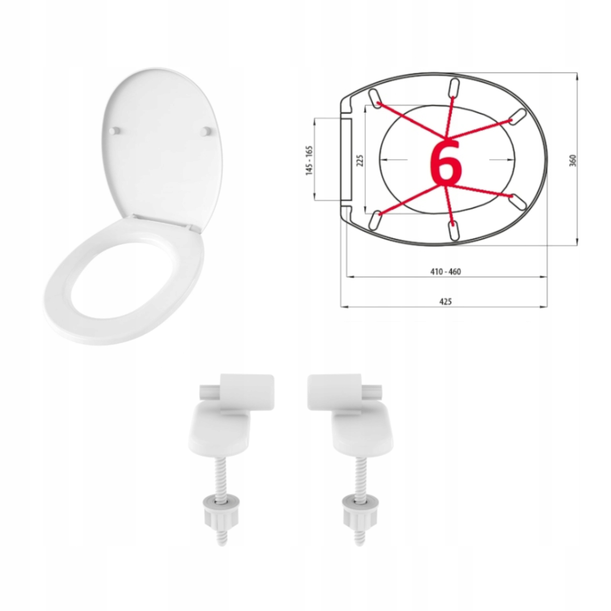WC doska - WC sedadlo, ktoré sa pomaly zatvára pre Koło Nova