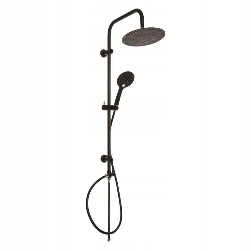 Sprchový panel -  Sprchová hlavica 24 cm SLIM, kubická ČIERNA ČIERNA sada