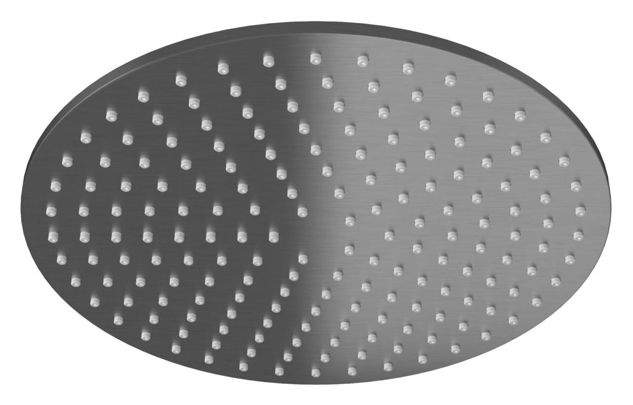 Sprchový panel - Grafitová okrúhla sprchová hlavica, 30 cm