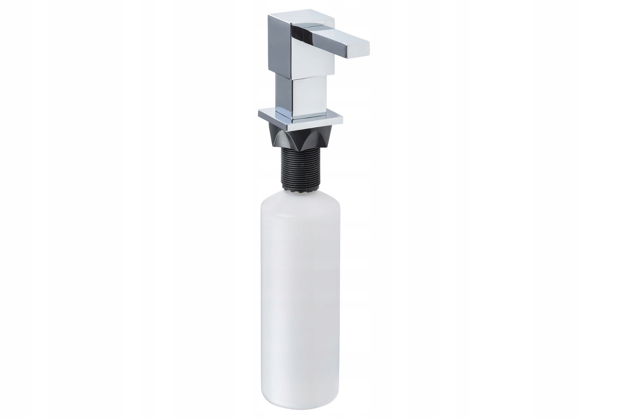 Dávkovač - Dávkovač mydla 350 ml, štvorcová doska, chróm