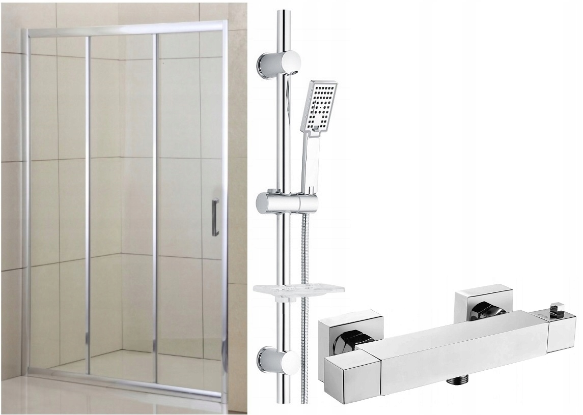 Sprchové dvere - Sprchové dvere 80x190 cm + termo faucetová sprcha