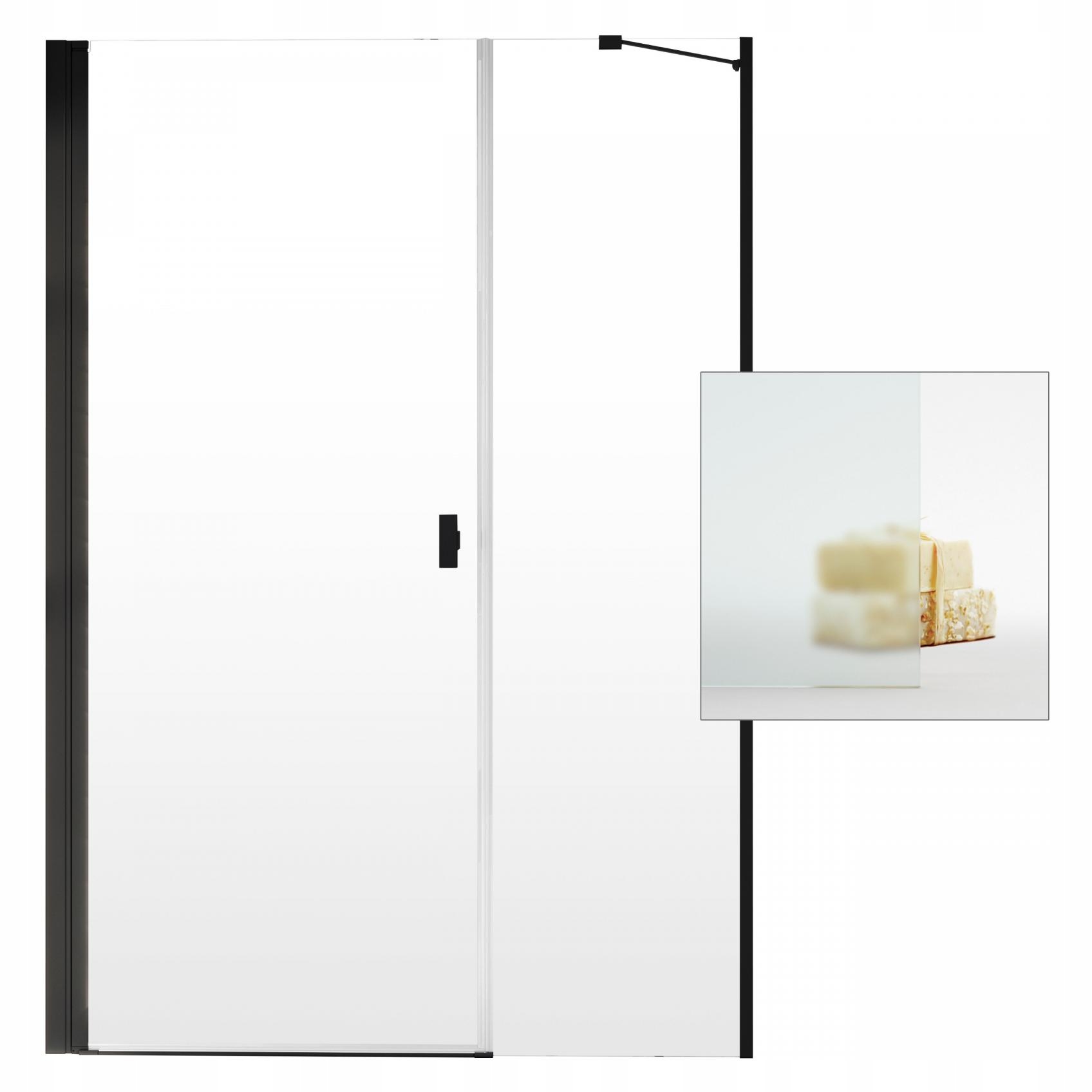 Sprchové dvere - Sprchové dvere Nes Black DWS 120 L, saténové sklo