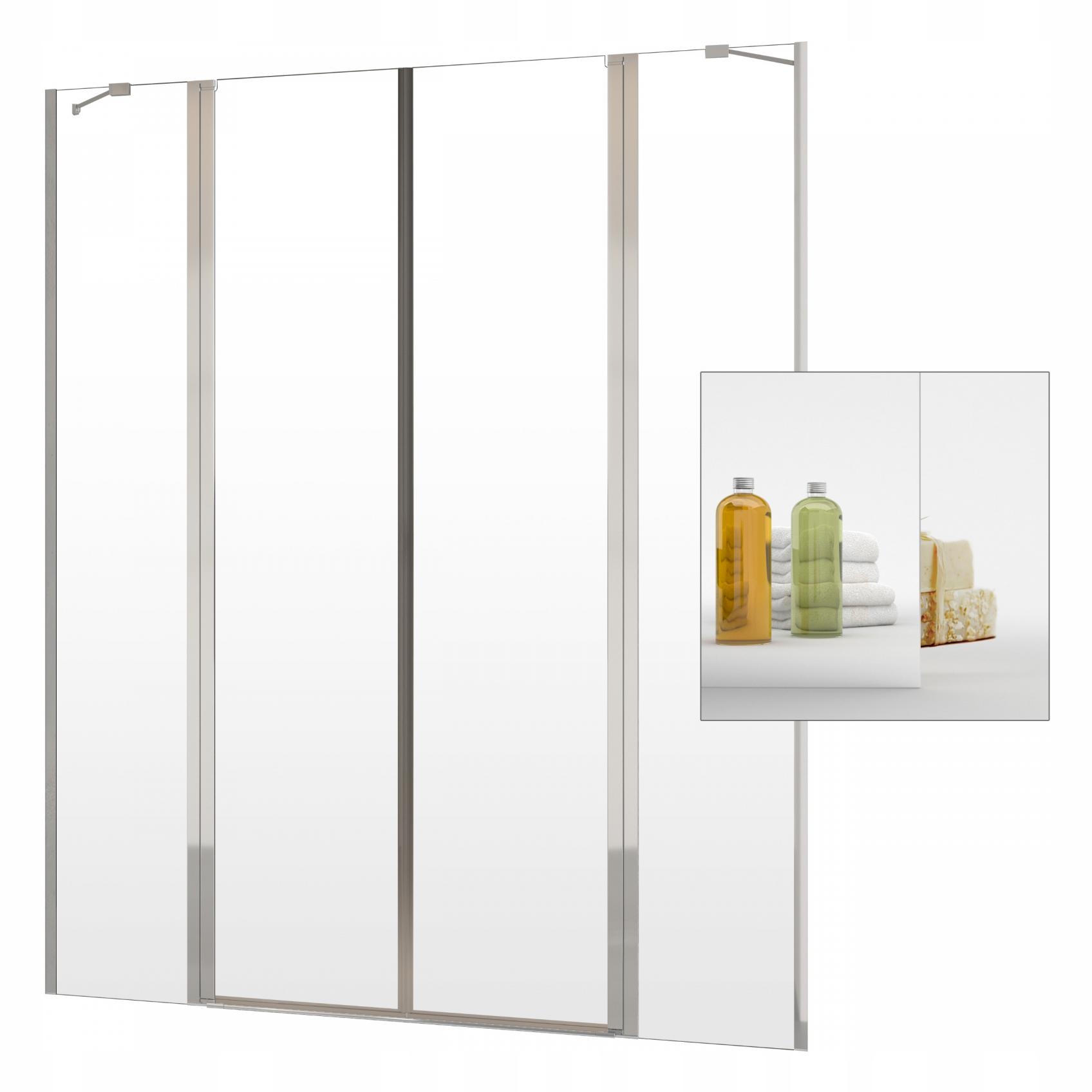 Sprchové dvere - Nes DWD II 180 zrkadlové zapustené sprchové dvere