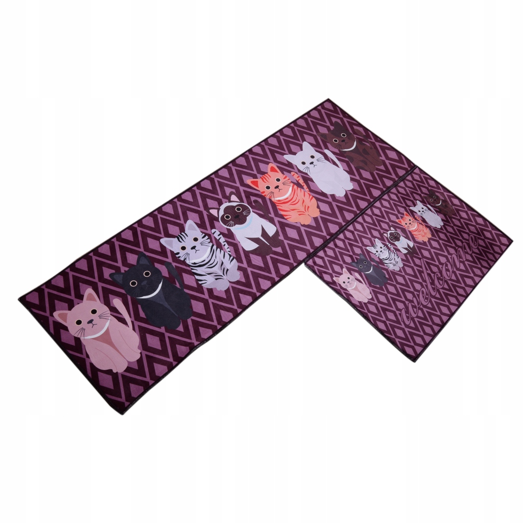 Kupelňový set doplnkov - Vstupný koberec do dverí - mačky 3