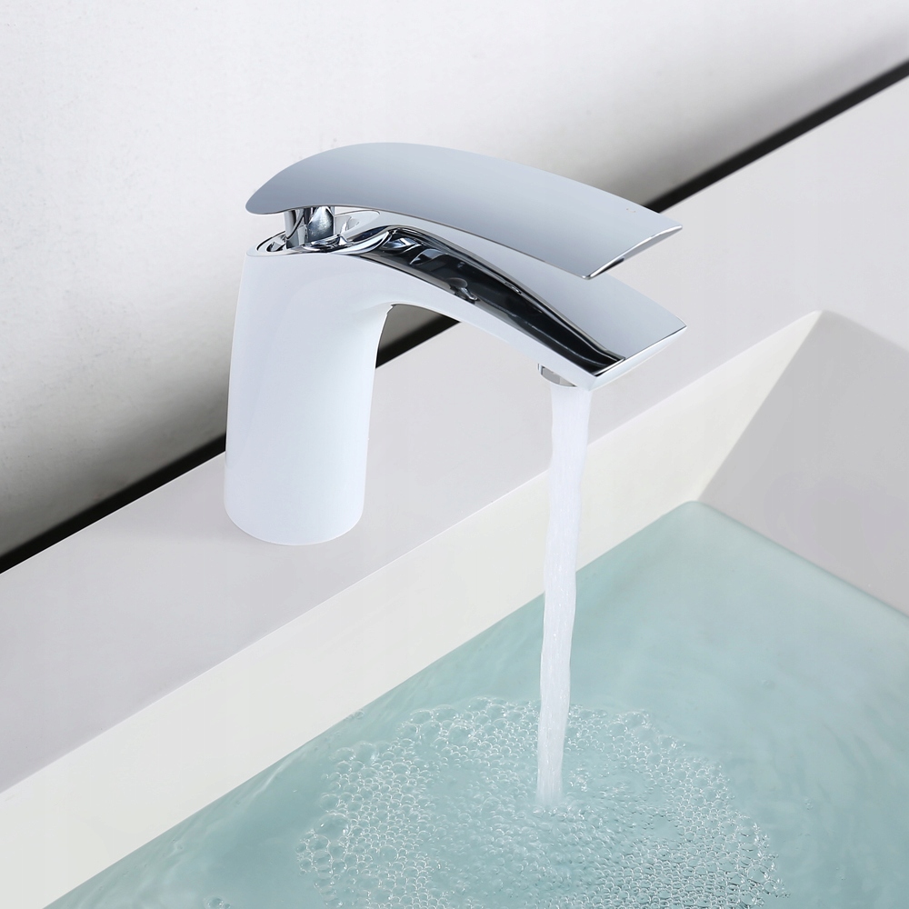 Umyvadlová batéria - EDER WHITE COUNTERTOP BASIN BATTERY krátky