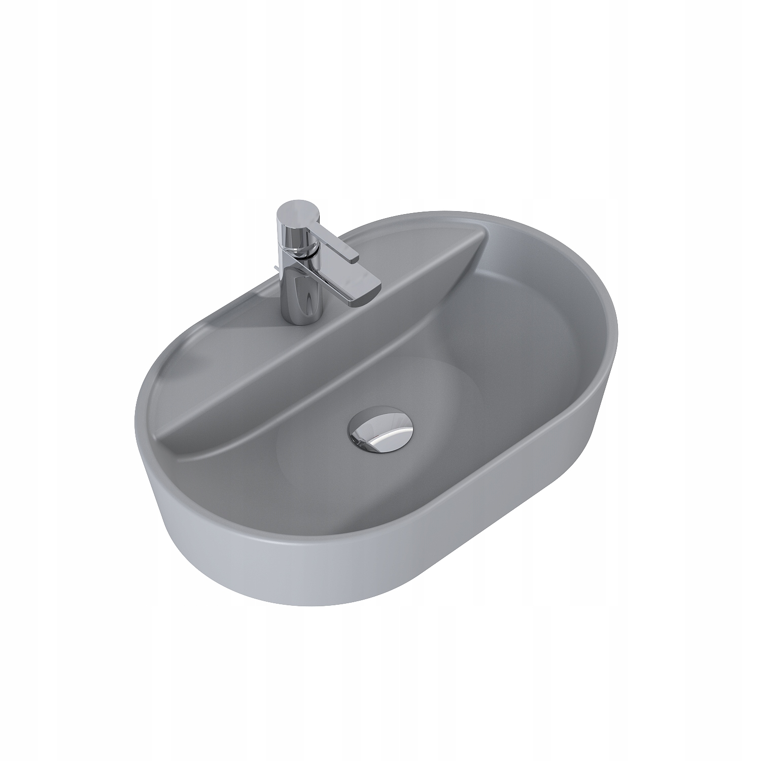 Umývadlo - ELITA BABETTE 62X41 WASHBASIN SVETLÁ ŠEDÁ MAT