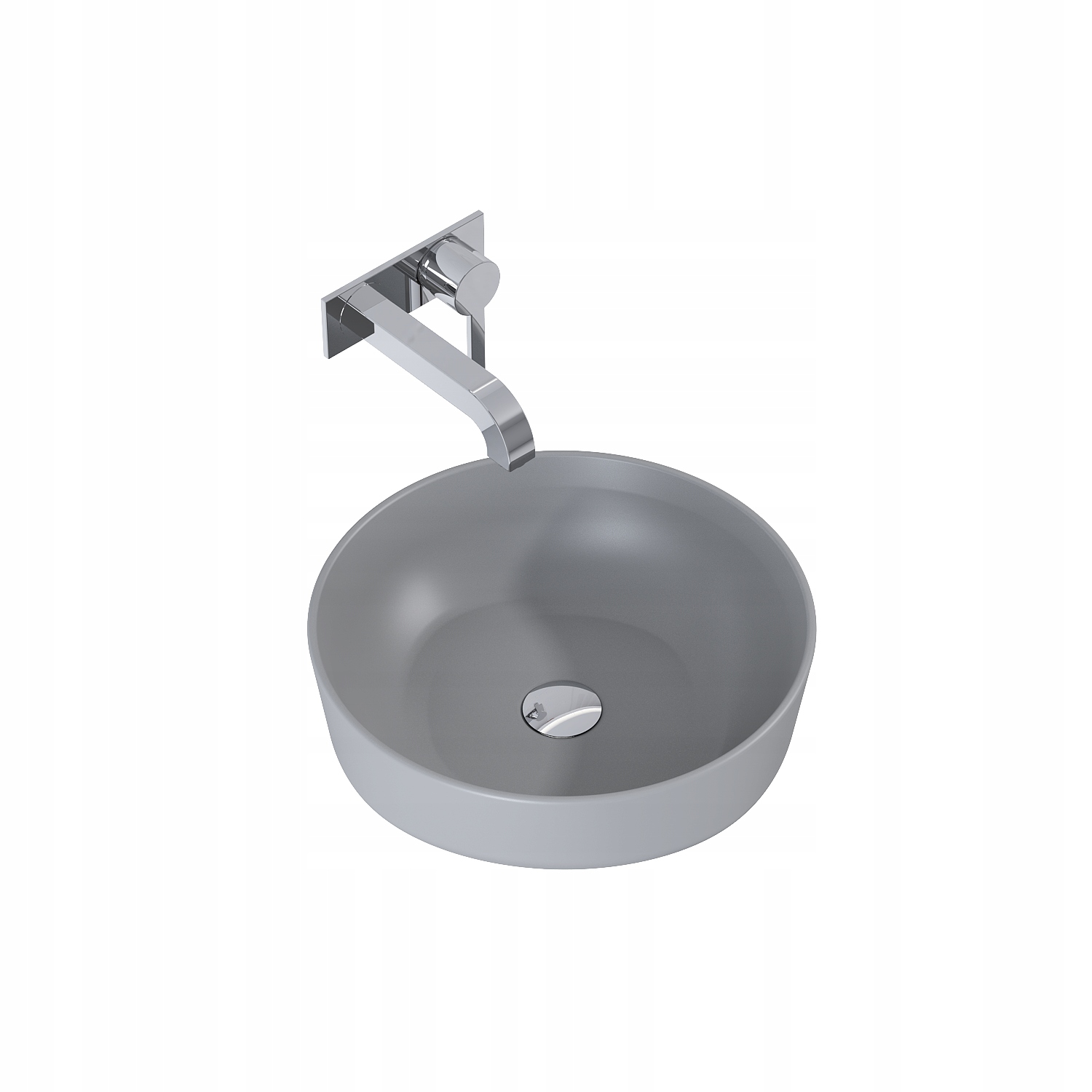 Umývadlo -  ELITA LORCA 42X42 WASHBASIN LIGHT GREY MAT