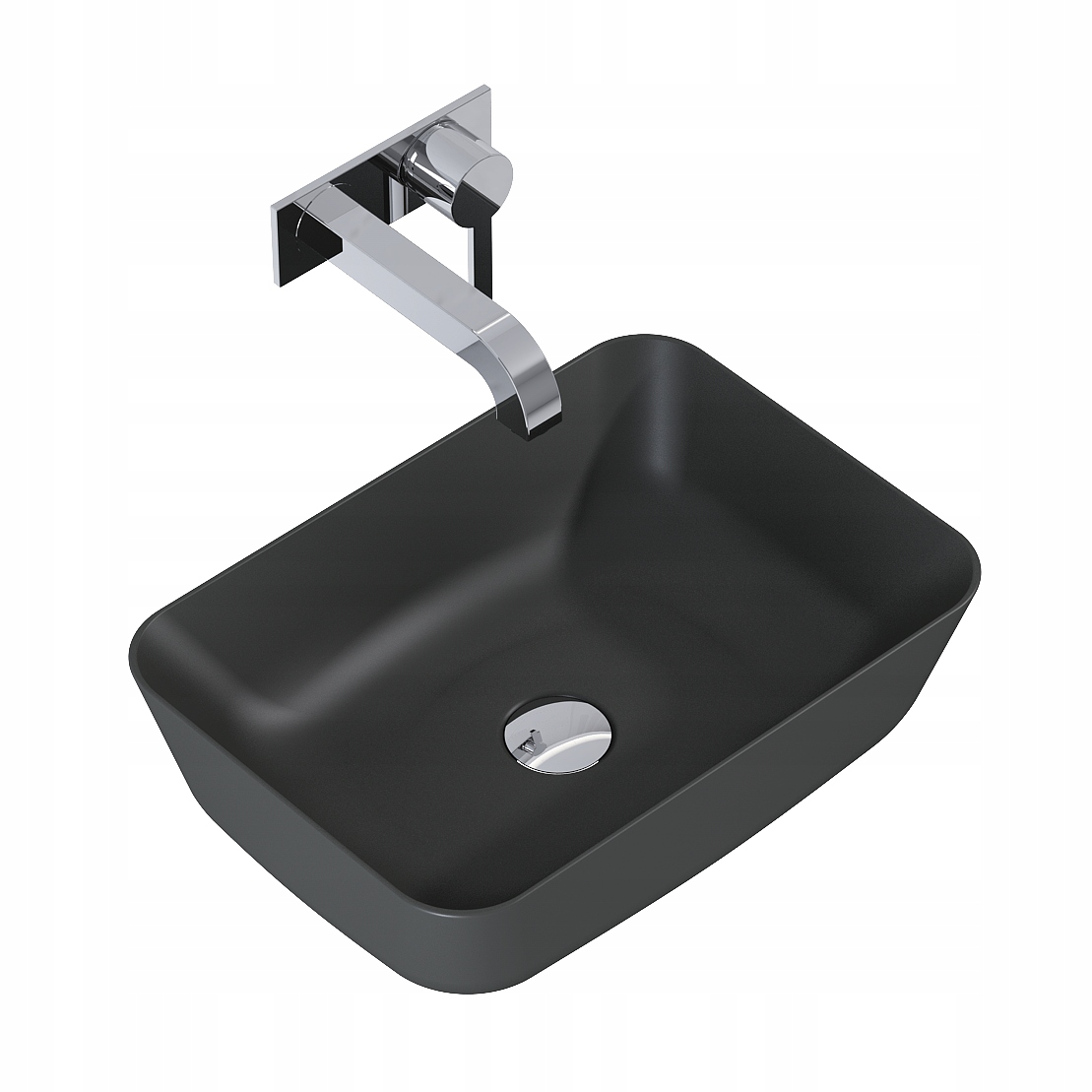 Umývadlo - ELITA COUNTER-TOP WASHBASIN RENI 45,5x32,5 ANTRACIT
