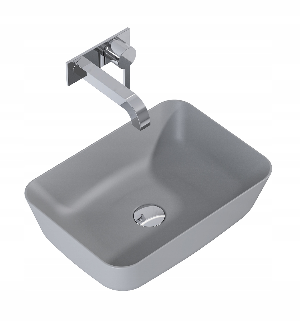 Umývadlo - ELITA COUNTER-TOP UMÝVADLO RENI 45,5x32,5 ŠEDÝ MAT