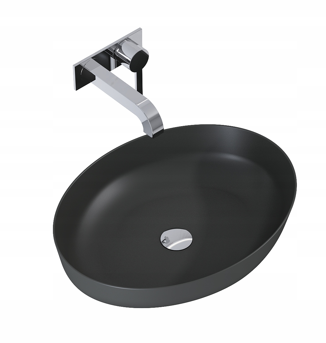 Umývadlo - ELITA COUNTER-TOP UMÝVADLO RIKA 52x39,5 ANTRACITOVÝ MAT