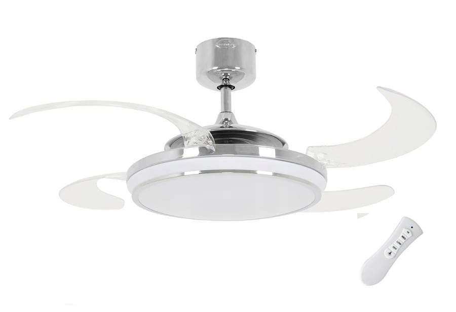 Kupelňový ventilátor - FANAWAY EVO 1 LED 40W 2200 lm, stmievač, chróm