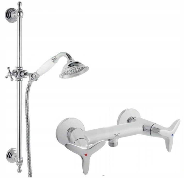 Sprchový panel - FERRO set RETRO + CUBIC NEW sprchová batéria