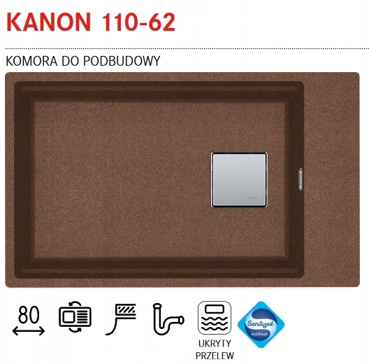 FRANKE GRANITE Drez CANON 110-62 MEDI ZLATO