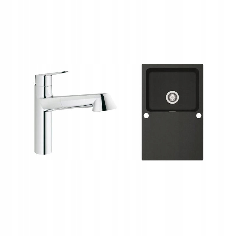 FRANKE SINK + BATÉRIA GROHE EURODISC