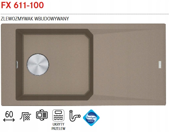FRANKE SINK GRANITE FXG 611-100 CAPPUCINO