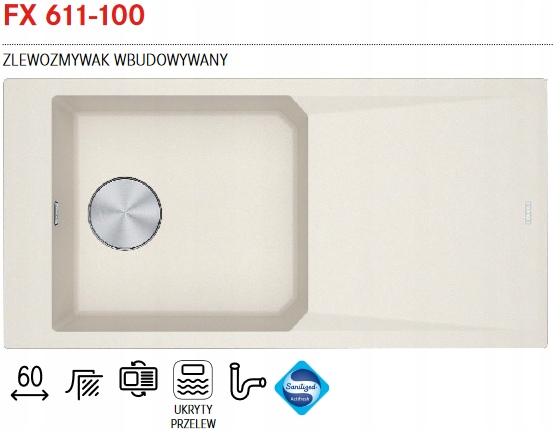 FRANKE SINK GRANITE FXG 611-100 KRÉM