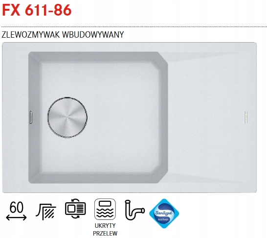 FRANKE SINK GRANITE FXG 611-86 BIELY