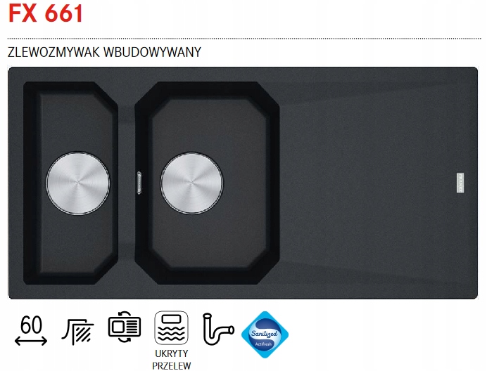 FRANKE SINK GRANITE FXG 611 ONYX