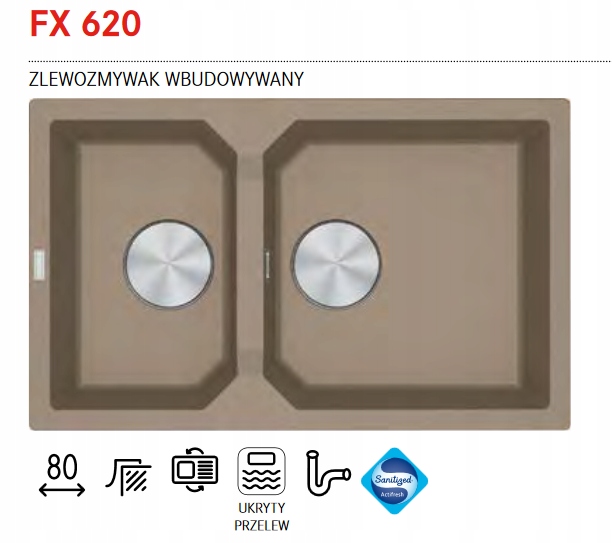 FRANKE SINK GRANITE FXG 620 CAPPUCCINO