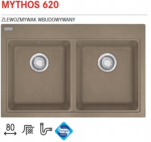 FRANKE SINK GRANITOVÝ MYTHOS 620 CAPPUCCINO